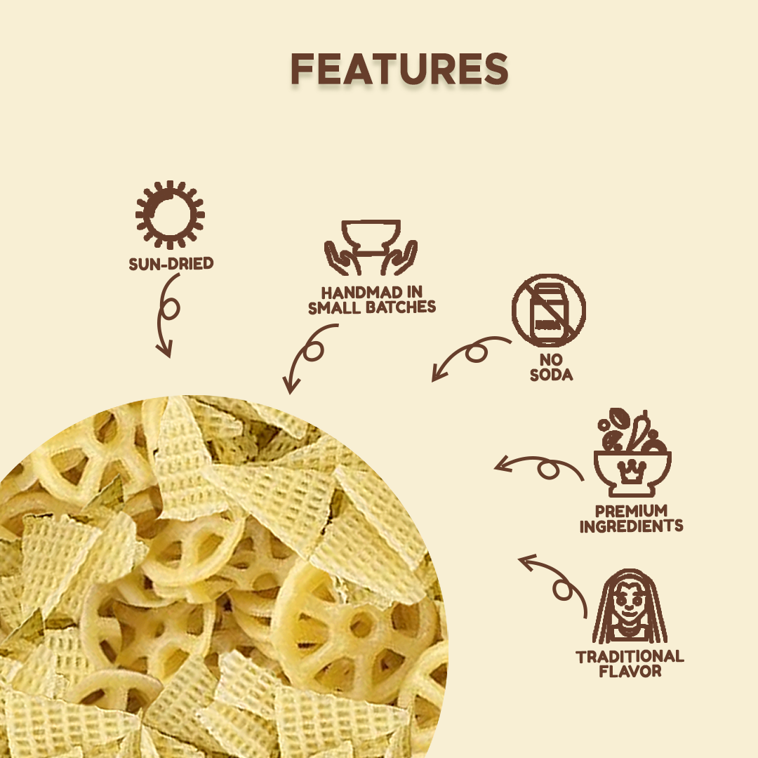 Being Bania Fryums | Triangle and wheel fryums | Mix fryums ready to fry