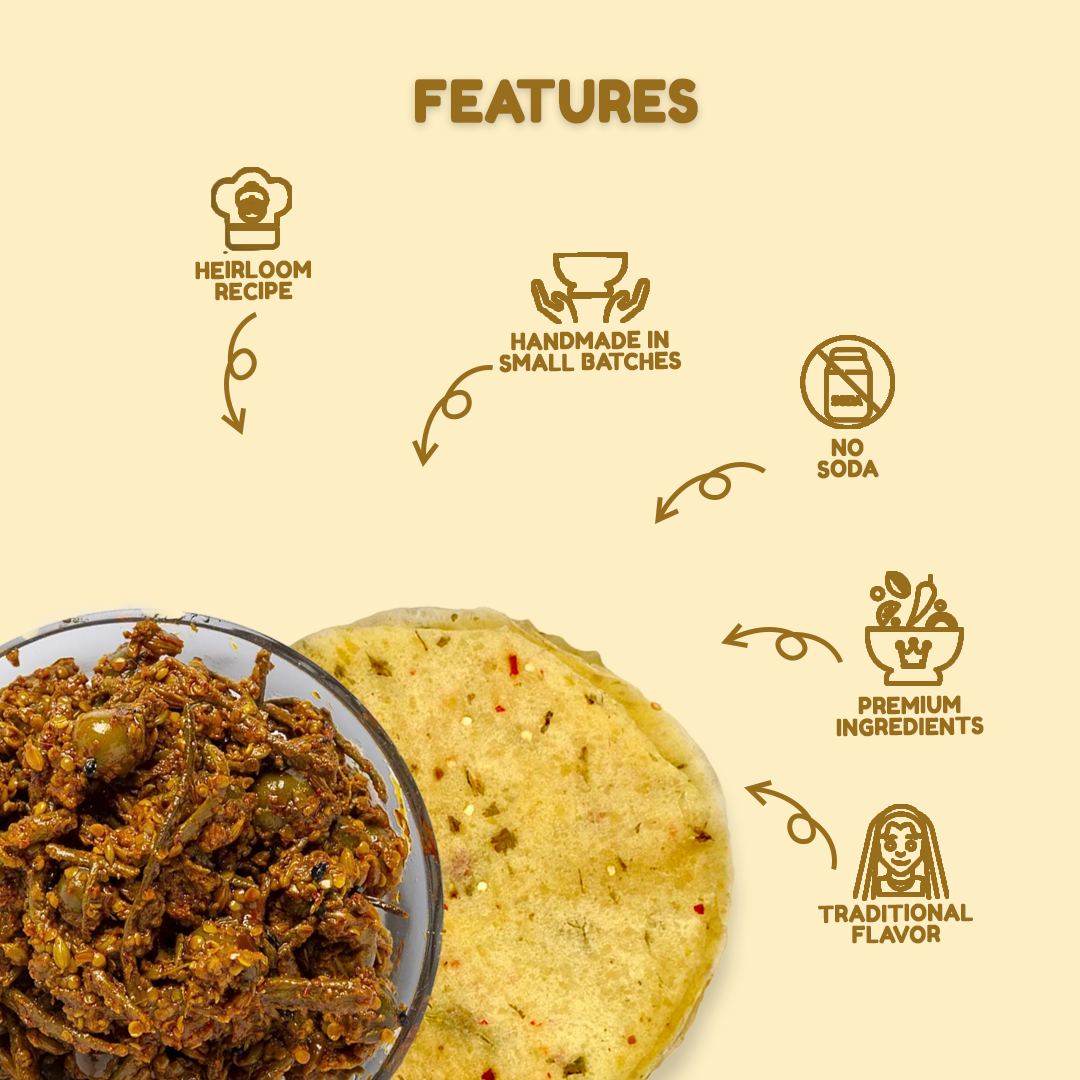 Aloo Papad and Ker Sangri Pickle Combo
