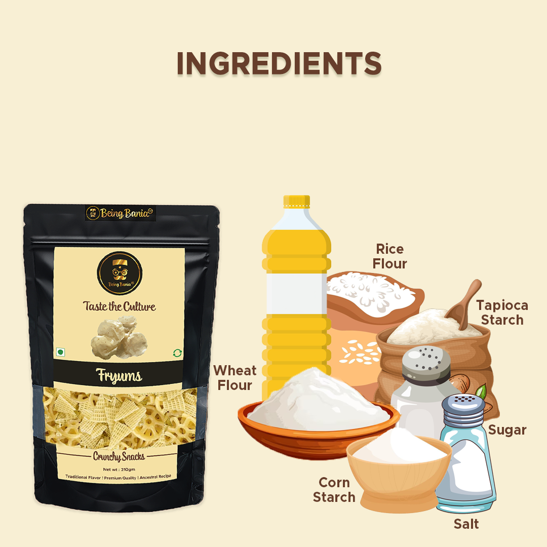 Being Bania Fryums | Triangle and wheel fryums | Mix fryums ready to fry