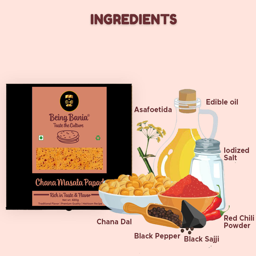 Chana Masala Papad | Handmade for a Perfect Taste