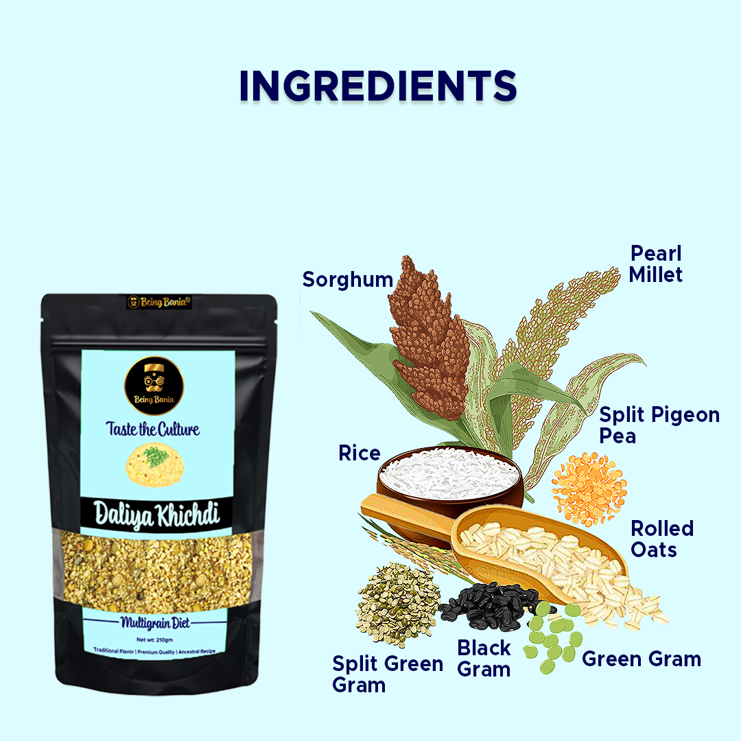 Multigrain Daliya Khichdi | 9 Supergrains | 100% Natural | High Fibre | Diet Food