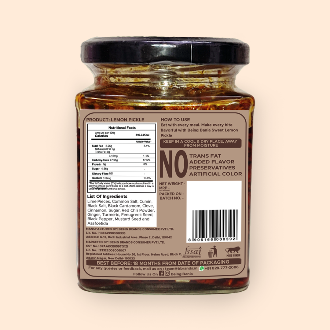 Lemon Pickle with the Special Flavor of Hing