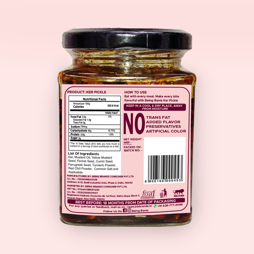 Premium Handmade Ker Pickle | Marwadi Rajasthani | Delicacy pickle | Teet Dela Achar | Kair pickle