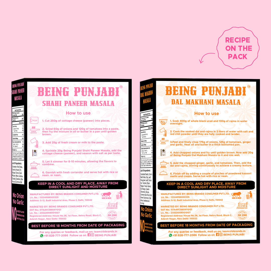 Being Punjabi Shahi Paneer Masala & Dal Makhani Masala