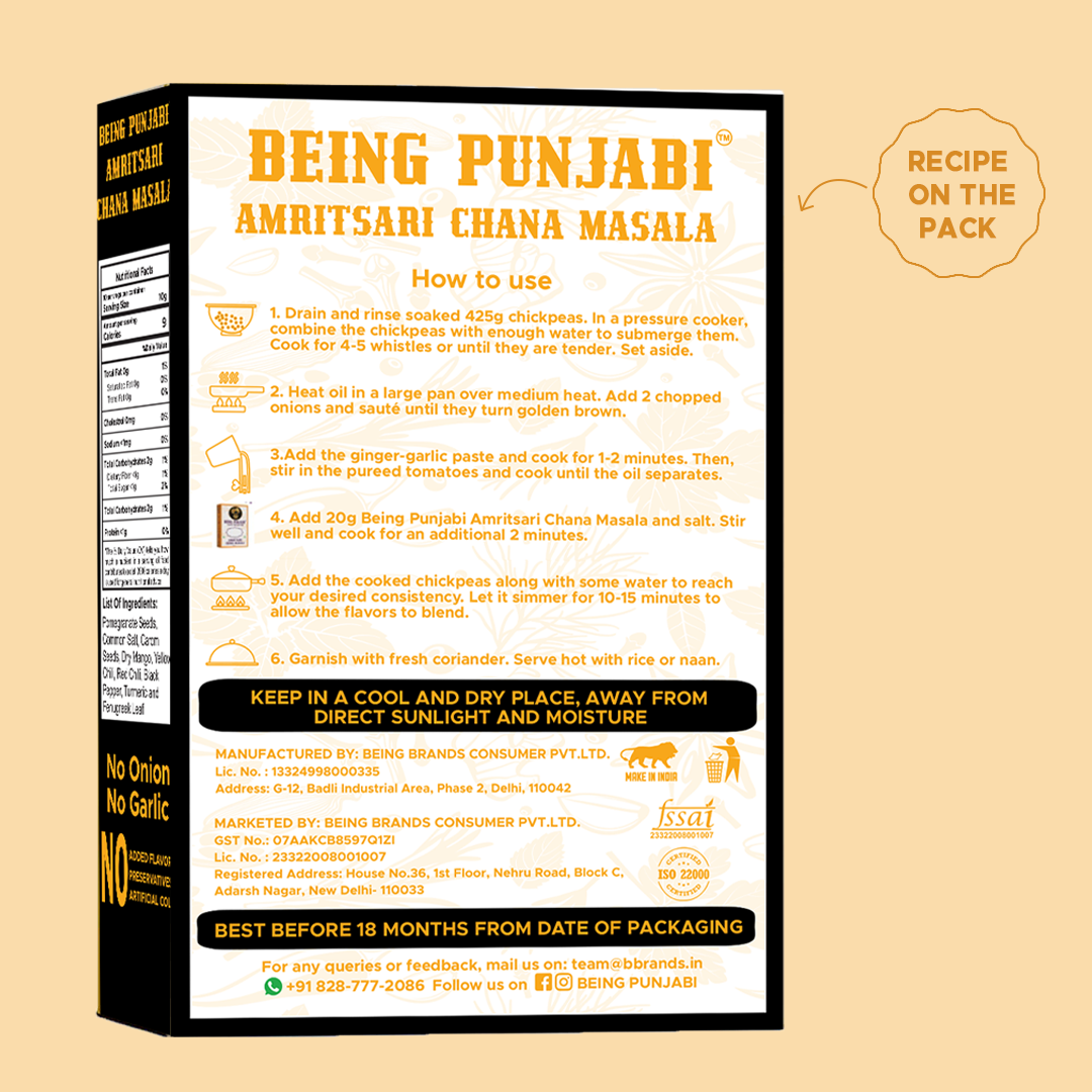 Being Punjabi Amritsari Chana Masala