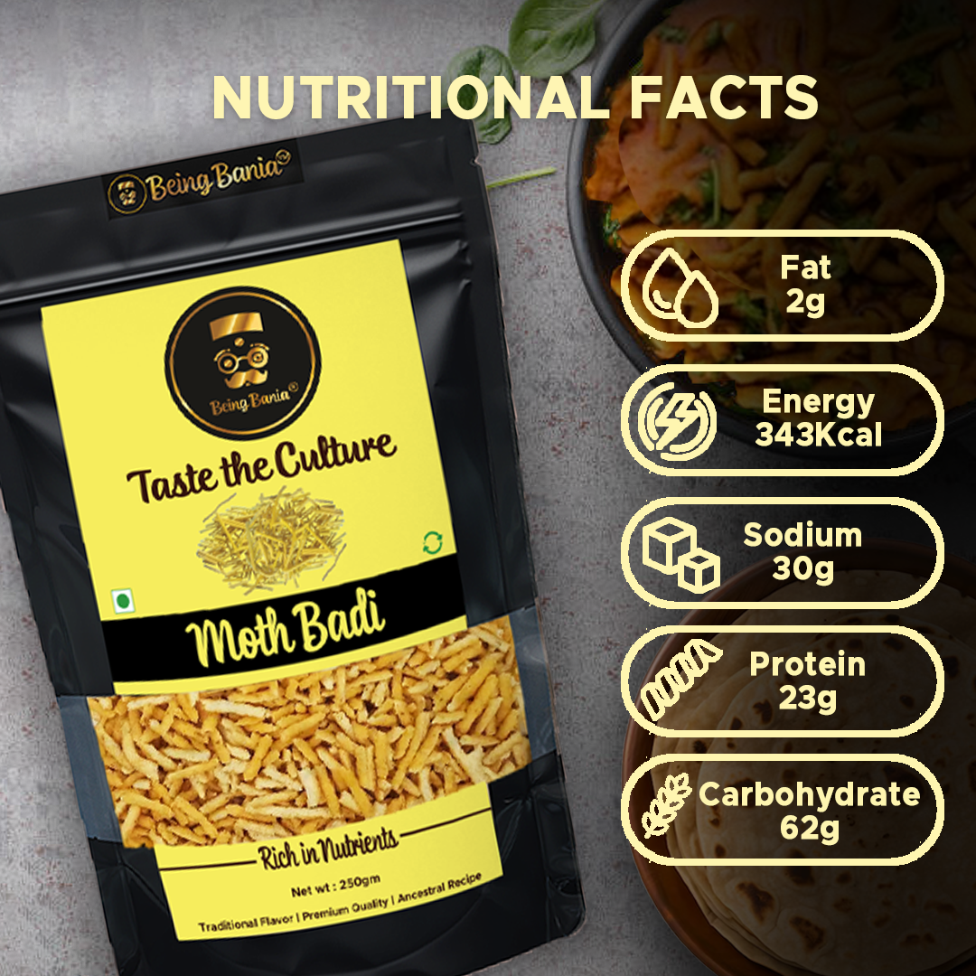 Being Bania Moth Dal Wadi | Moth Badi | Rajasthani 100% Natural Dal Wadi