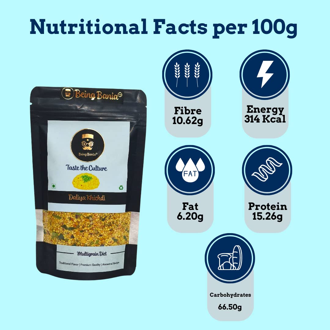Multigrain Daliya Khichdi | 9 Supergrains | 100% Natural | High Fibre | Diet Food