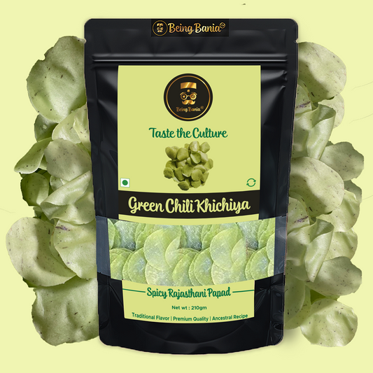 Green Chili Khichiya | Handmade & Homemade Spicy Rajasthani Rice Papad