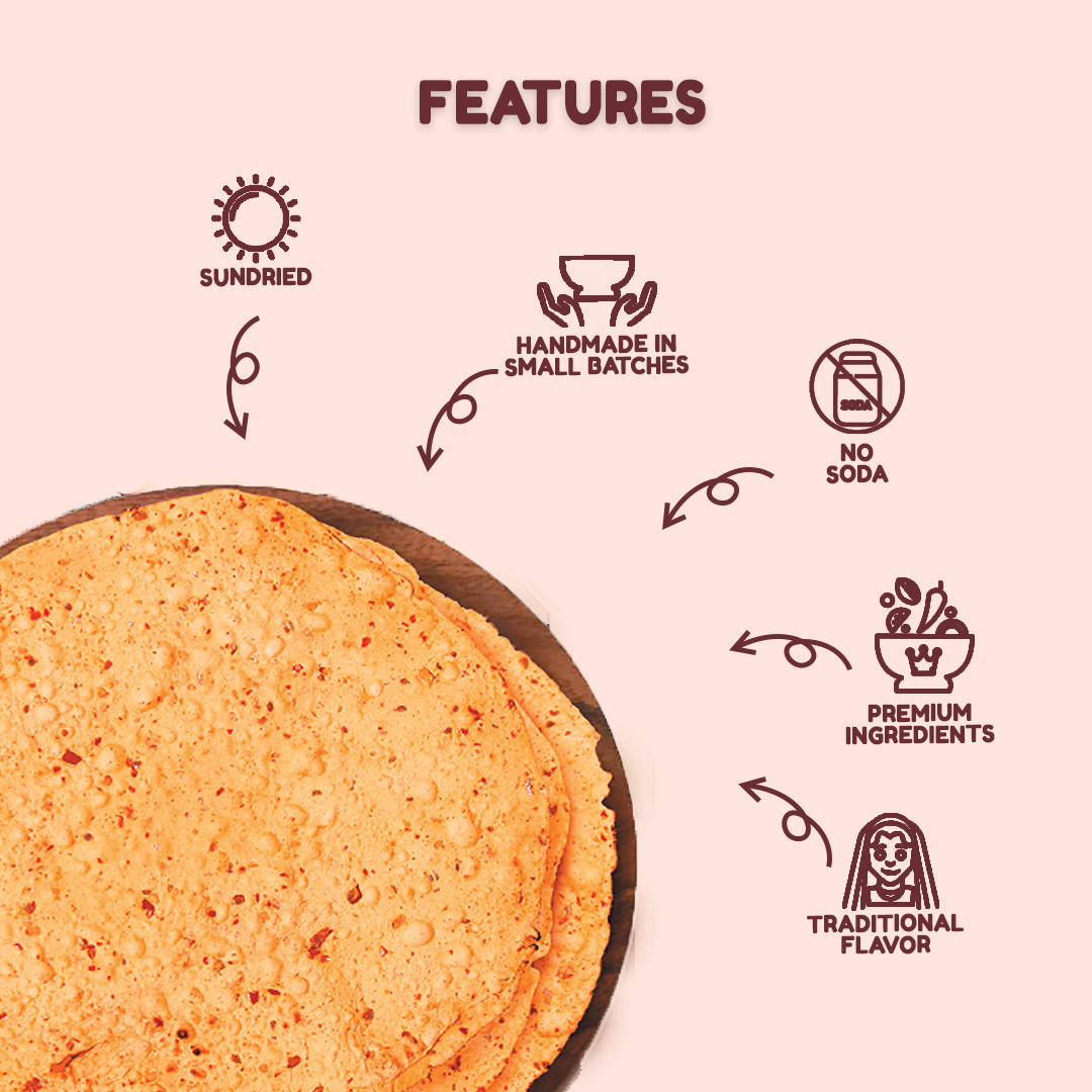 Chana Masala Papad | Handmade for a Perfect Taste