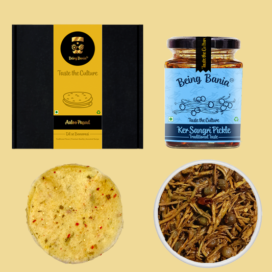 Aloo Papad and Ker Sangri Pickle Combo