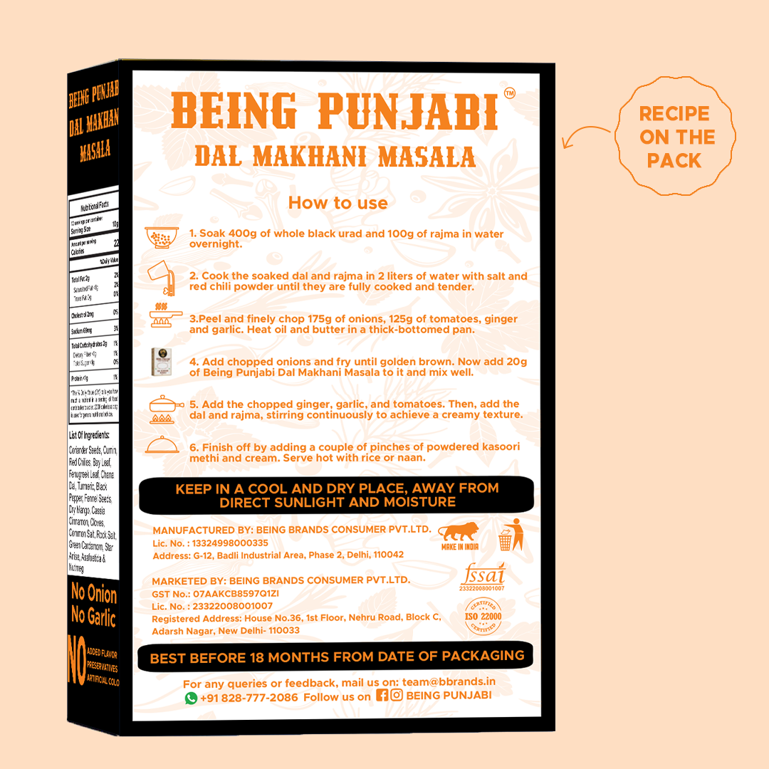 Being Punjabi Dal Makhani Masala